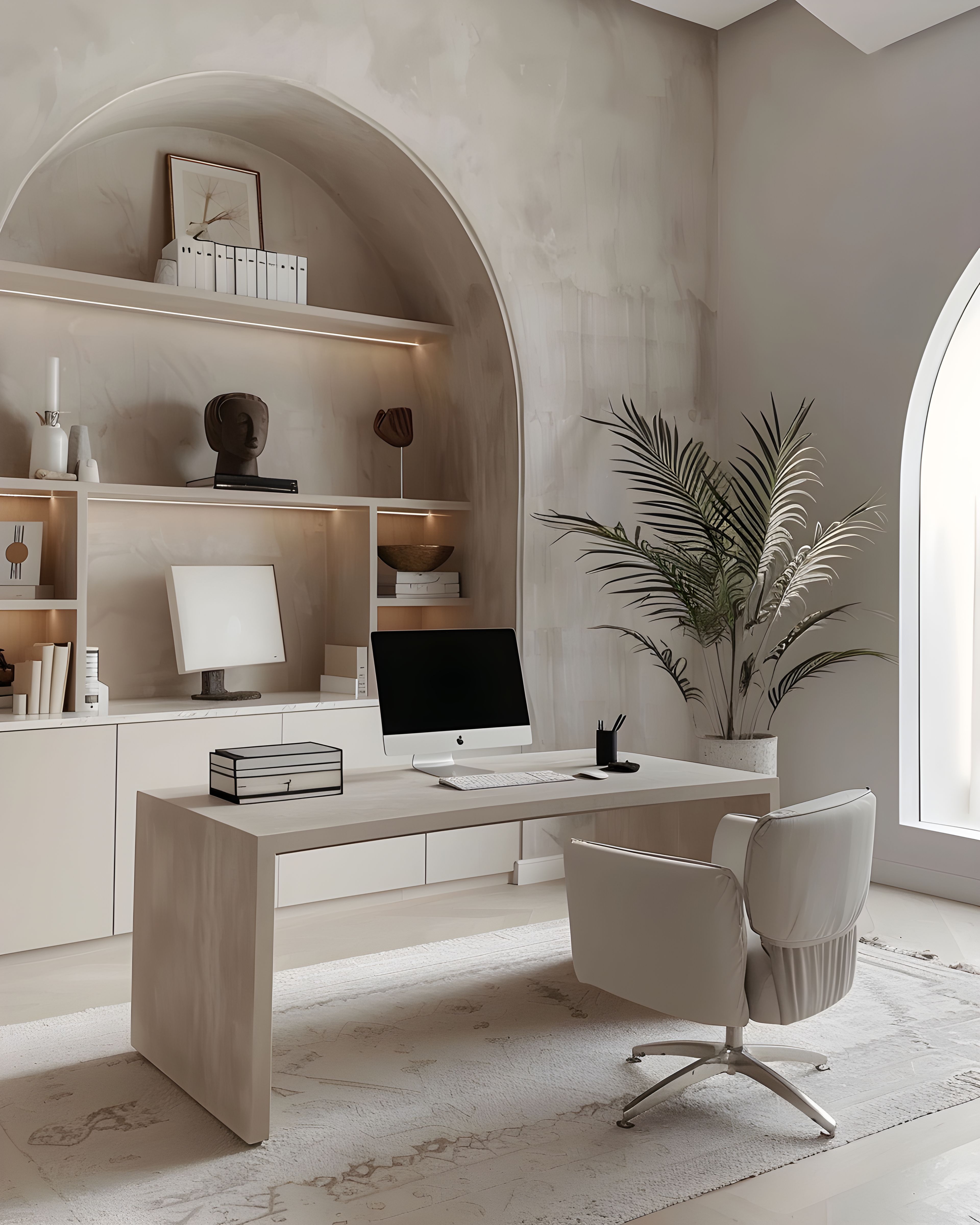 Minimalist business website design and calm workspace styling